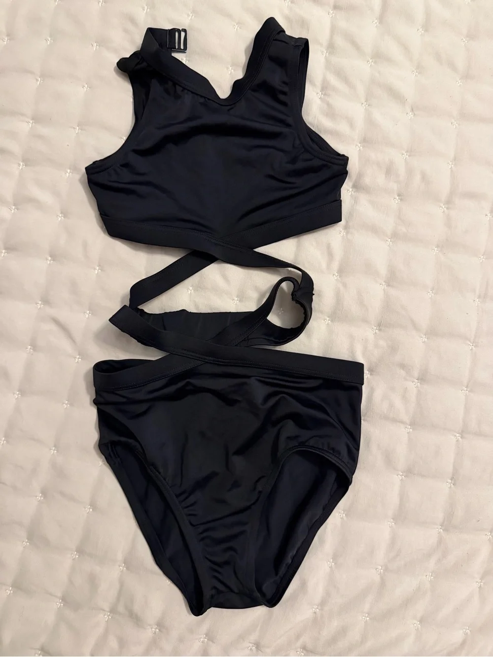 High-Neck Black Acro leotard